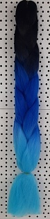 Канекалон цветной В48 черно-сине-голубой