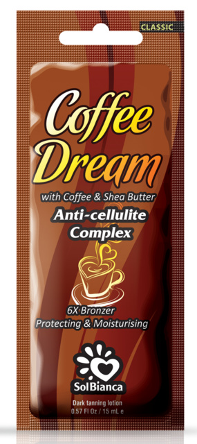 Крем для загара в солярии Coffee Dream с маслом кофе, ши и бронзаторами 15мл