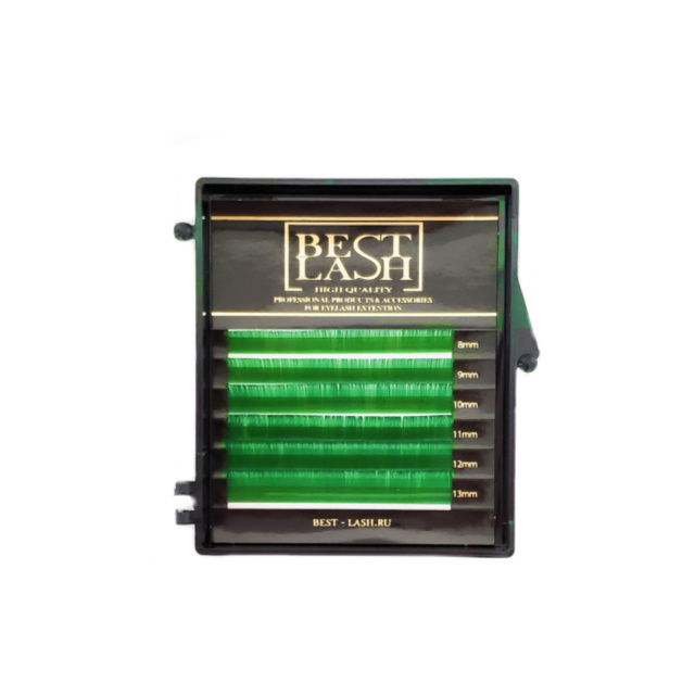 Ресницы BestLash green C/0,10 mixes 8-13 mm, 6 линий
