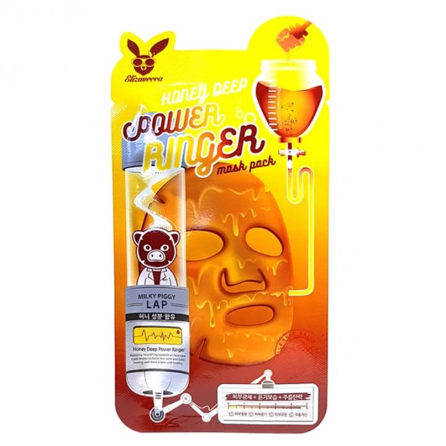 ЕЛЗ POWER RINGER Маска д/лица тканевая HONEY DEEP POWER RINGER MASK  PACK 23мл