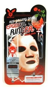 ЕЛЗ POWER RINGER Маска д/лица тканевая RED GINSENG DEEP POWER RINGER MASK PACK 23мл