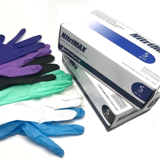 NitriMax нитриловые перчатки голубые р. M