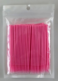 Микрощеточки (микробраш) розовый в пакете