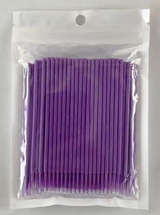 Микрощеточки (микробраш) фиолетовый в пакете