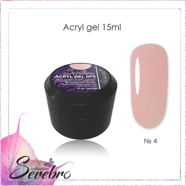 Acryl Gel "Serebro" №04, 15 мл