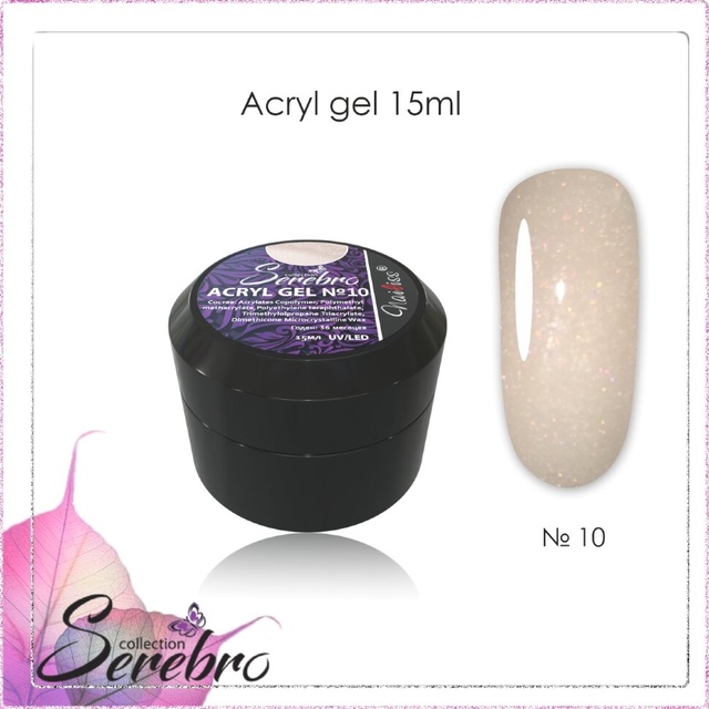 Acryl Gel "Serebro" №10, 15 мл